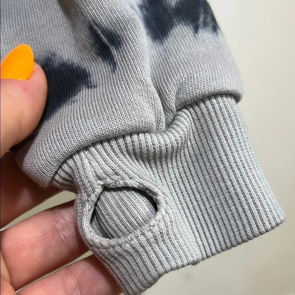 Munster Kids Black & Gray Tie-Dye Zip Hoodie